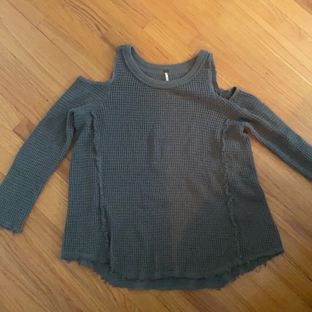 Free people open shoulder sweater